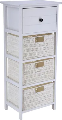 Produktbild von Lamento Korbschrank 3 Körben Robbe Weiß
