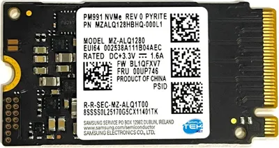 Immagine prodotto di Ssd 128gb 2242 M.2 Nvme Pci-e 3.0 X4 Samsung Mzalq128hbhq-000l2 Disco Pm991 Mz-alq1280 00up746