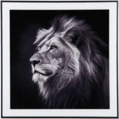 Produktbild von Present Time - Wanddekoration Lion - Schwarz - 2x50x50cm