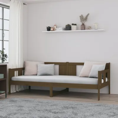 Produktbild von "Rabatt" Tagesbettrahmen/Schlafsofa - Modernes Design - Honigbraun Massivholz Kiefer 90x200 cm - Klassische Betten CC21778