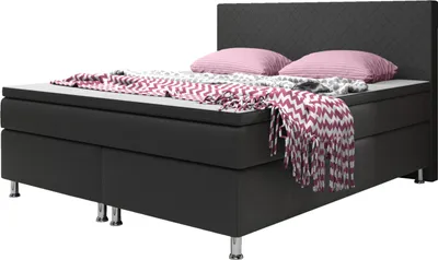 Produktbild von Boxspringbett Madrid 180x200 cm Kunstleder Schwarz