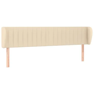 Produktbild von vidaXL Kopfteil mit Ohren Creme 203x23x78/88 cm Stoff