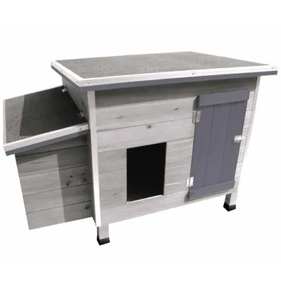 Produktbild von FLAMINGO Hühnerstall Ginger 100 x 79 x 64 cm Grau 300319