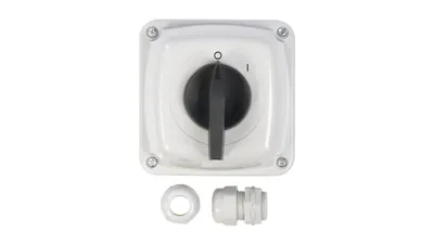 Zdjęcie produktu dla Łącznik krzywkowy 0-1 3P 25A IP44 Bend 25-13 w obudowie 922505