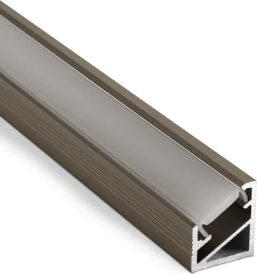 Produktbild von SOTECH LED Profil-66 Eckprofil Edelstahloptik 2000 x 14,5 x 16,5 mm – opale Abdeckung
