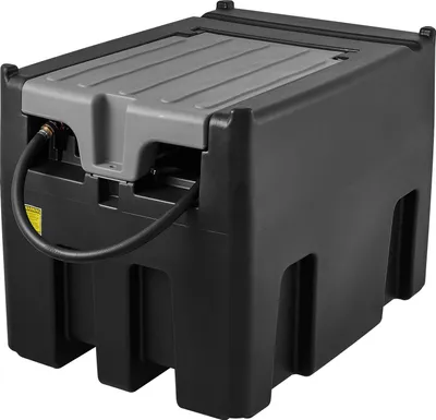 Produktbild von SucceBuy Tragbarer Dieseltank von  – 116 Gallonen, 10 GPM Durchflussrate. Mit 12-V-Elektropumpe und 13,1 Fuß Schlauch. PE-Tank für einfachen Transport. Schwarz