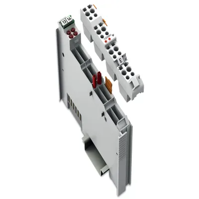 Image de Wago 753-455, module d'entrée analogique, 4 canaux, 4 entrées, gris, DIN 35 × 15, 12 bits