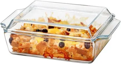 Immagine prodotto di Piatto da forno in vetro da 1,5 L - Adatto al contatto con gli alimenti - Impilabile