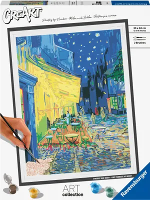 Produktbild von Ravensburger CreArt - Malen nach Zahlen 23519 – ART Collection: Café Terrrace (Van Gogh) – ab 14 Jahren