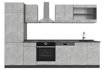 Zdjęcie produktu dla Aneks kuchenny Vicco R-Line Beton/antracyt 300 cm , BP Antracyt, Model 53649