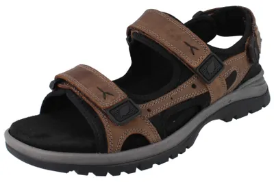 Produktbild von WALDLÄUFER H-Taro Herren Sandalebraun tabak Leder Textil - Größe: UK 8,5