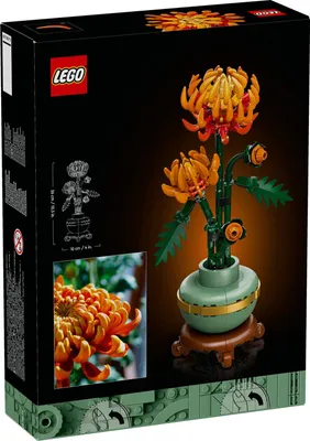 Productafbeelding van LEGO Icons Chrysant, creatieve bouwset voor volwassenen, gemakkelijk te verzorgen speelgoedplant om cadeau te geven, bloemendecoratie uit de Botanische Collectie, ontspannende activiteit 10368