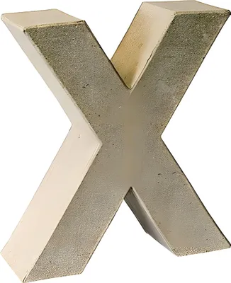 Produktbild von KNORR prandell 3D-Buchstabe "X" Pappmaché 175 x 55 mm