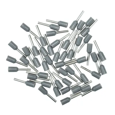 Produktbild von Aderendhülsen 0,75mm² (grau), isoliert, 50 Stück