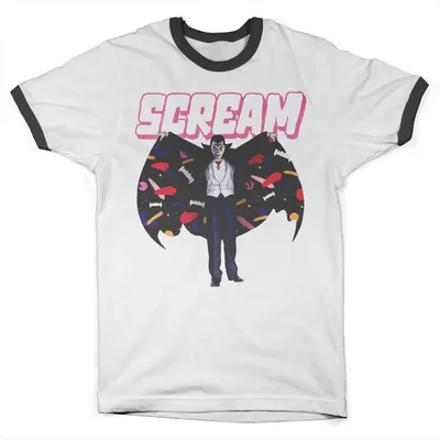 Produktbild von Dracula - Scream Ringer Tee - X-Large - WhiteBlack