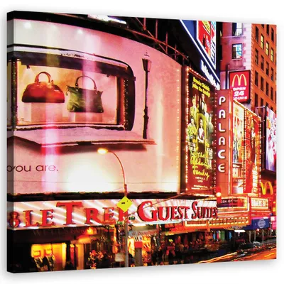 Produktbild von Leinwandbild städte & architektur - orange 60x60 cm Feeby orange wandbild bereit zum aufhängen