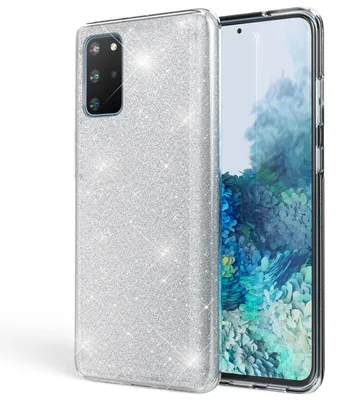 Zdjęcie produktu dla NALIA Glitter Case dla Samsung Galaxy S20 Plus, diamentowe etui ochronne na telefon komórkowy srebrny