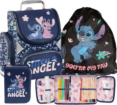 Obrázek produktu pro 3ks Lilo and Stitch školní taška set batoh penál sportovní taška školní batoh školní taška brašna pro dívky
