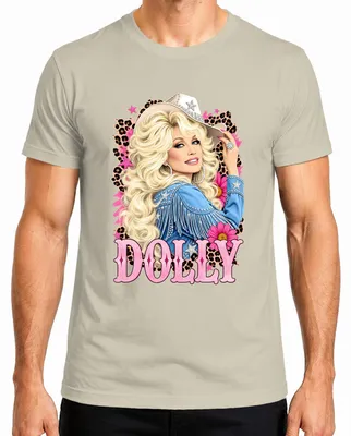 Immagine prodotto di Maglietta da uomo con stampa di Dolly Parton, leggenda della musica country, con motivi western e retrò, taglia XL
