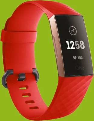 Immagine prodotto di Per Fitbit Charge 3 / 4 braccialetto in plastica / silicone per uomo / taglia L orologio rosso