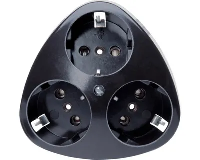 Produktbild von ROTH LANGE 100505151 Steckdose 3-fach Aufputz schwarz