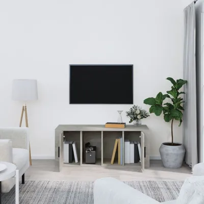 Produktbild von Möbel TV-Schrank Betongrau 100x35x40 cm Holzwerkstoff - TV-Schränke &11820
