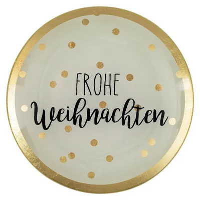 Produktbild von Love Plates, Glasteller "Frohe Weihnachten" M