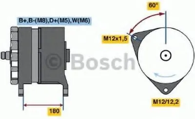Produktbild von BOSCH 0 986 041 640 Lichtmaschine Generator LiMa 140A 28V