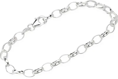 Produktbild von 925er Sterling Silber Armband 19cm Erbs Kette Bettelarmband Charm 1871