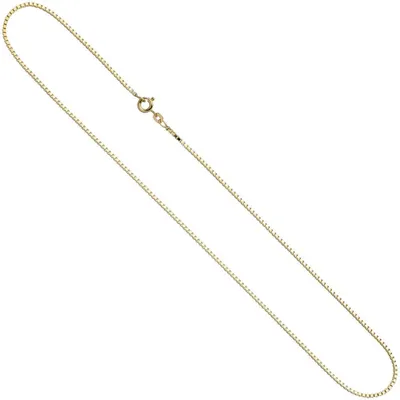Image de Chaîne vénitienne de 1,5 mm, chaîne en or jaune 585 (14 carats), chaîne en or, 45 cm, unie