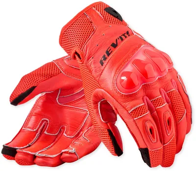 Image de Gants de moto Revit Ritmo, noir/rouge fluo, XL