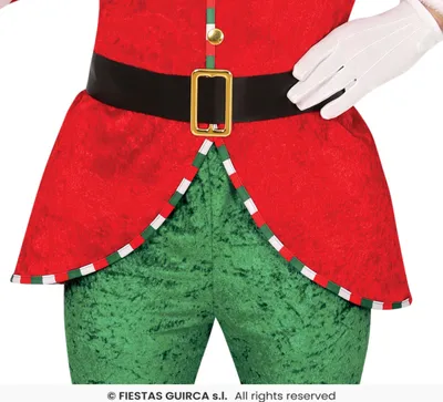 Produktbild von Weihnachtself Herrenkostüm Rot Grün - M (48-50)
