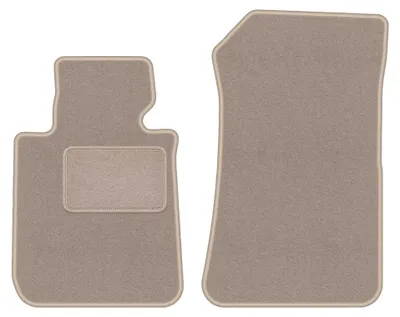 Image de Tapis avant en moquette pour BMW 1 E87 2004-2011 (à hayon) – 2 pièces, beiges, sur mesure – Wielganizator LUX
