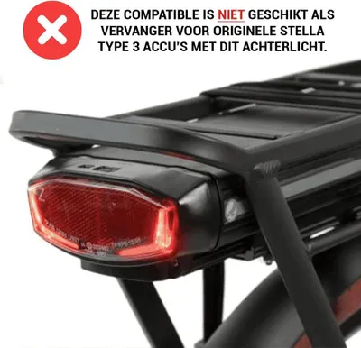 Imagen del producto de Batería para bicicleta compatible con Abi, modelo Stella, tipo 3, 36 V, 14,5 Ah