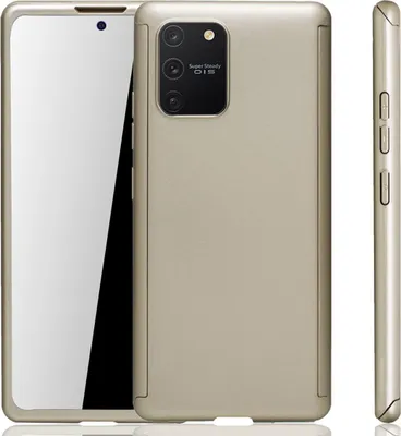 Produktbild von Handyhülle Schutzhülle für Samsung Galaxy S10 Lite Full Case Cover Displayschutz 360 Gold
