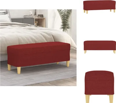 Obrázok produktu pre vidaXL Lavica vínovo červená 100x35x41 cm látka - Lavice