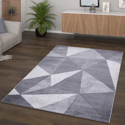 Produktbild von TT Home Wohnzimmer Teppich Kurzflor Vintage Geometrisches Muster Größe 160x220 cm