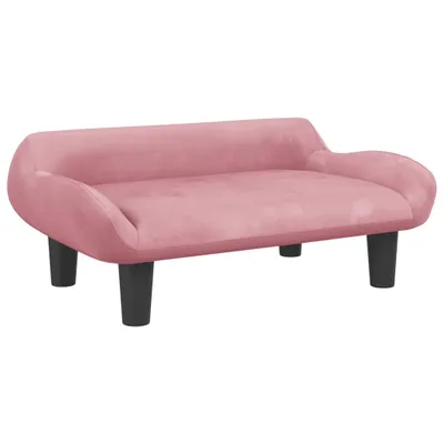 Image de vidaXL Canapé pour enfants rose 70x40x24 cm velours