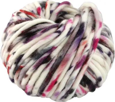 Produktbild von Lana Grossa - Confetti 0205 weiß fuchsia dunkelviolett rosenholz rot veilchenlila mokka schwarz grau anthrazit