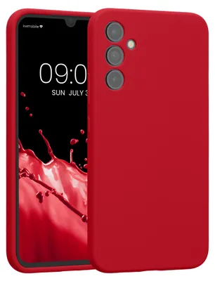 Produktbild von kwmobile Hülle kompatibel mit Samsung Galaxy A34 5G - Hülle Silikon gummiert - Handyhülle - Handy Case in Klassisch Rot