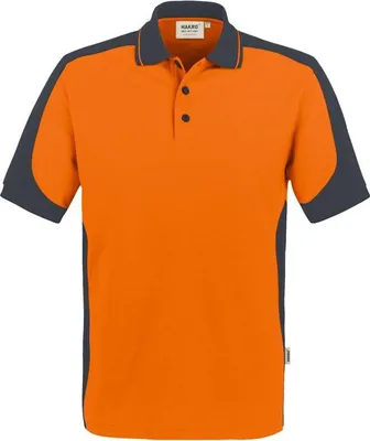 Produktbild von HAKRO Poloshirt Contrast Mikralinar® 839, orange/anthrazit, 3XL