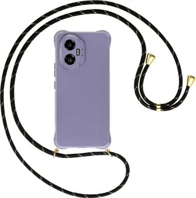 Produktbild von Handykette Backcover-Schutzhülle mit Band (Metall goldfarben) für Honor 300 5G - schwarz/gold