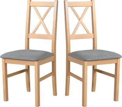 Produktbild von LeafDesign Esszimmerstühle Holz - Stuhl Buche Massiv - Stühle Esszimmer 2er Set - Holzstuhl - Esstischstühle - Küchenstühle 2er Set 2x Nilo 10, sonoma