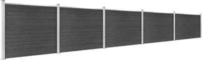 Produktbild von vidaXL Zaunelement Set WPC 872x146 cm Grau