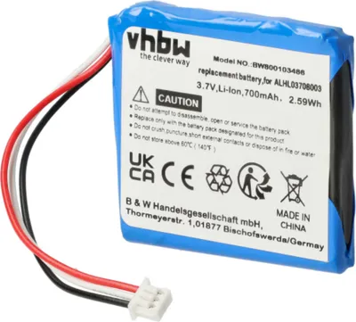 Produktbild von vhbw Akku kompatibel mit TomTom Start 25, 4EN42, 20, 4EN52, 4EN.001.02 GPS Navigation Navi (700 mAh, 3,7 V, Li-Ion)