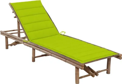 Produktbild von vidaXL Garten-Sonnenliege mit Auflage Bambus