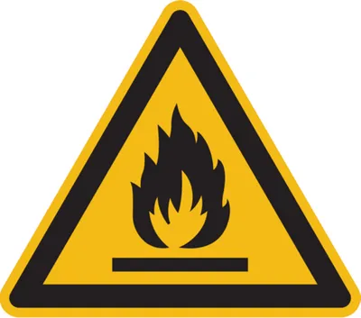 Produktbild von Dreifke® Warnschild, Warnung vor feuergefährlichen Stoffen W021 | Alu geprägt...