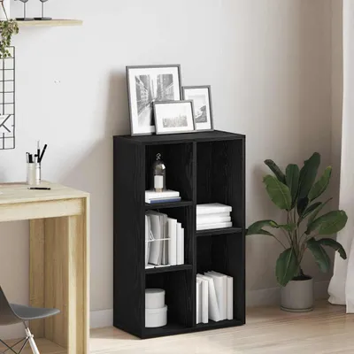 Produktbild von Möbel Bücherregal Schwarz Eichen-Optik 50x25x80 cm Holzwerkstoff - Bücherregale CC4147