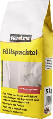 Produktbild von Füllspachtel aus Naturgips weiß 5 kg für Innenräume zum Glätten von Wänden und Decken