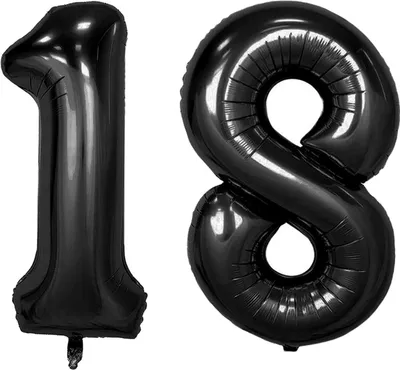 Obrázok produktu pre Set -Folienballon - Schwarz/40inch - 1 + 8